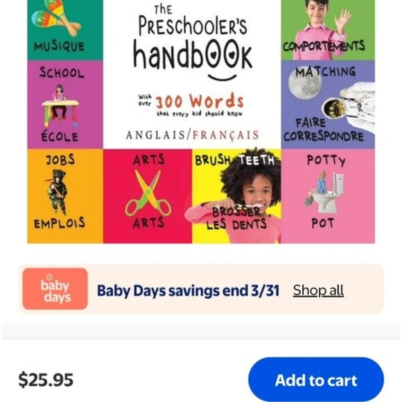 The Toddler's Handbook - Bilingual English/French Book- 342 Words Combined - Picture 3 of 3